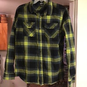 Men’s Fox plaid button up shirt. In great shape